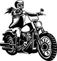 motorcycle rider logo vector art icons
