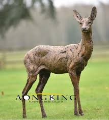Deer Statues As Bronze Animal For
