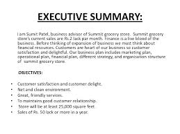 Executive Summary Of A Business Plan Template Executive Summary