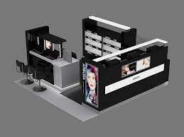 3m by 2 5m cosmetic display kiosk
