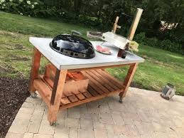 Cedar Copper And Concrete Grill Table