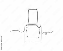 continuous one line drawing of nail