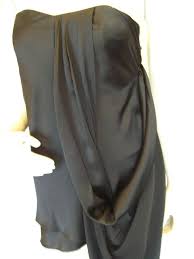 Adam Lippes Black Strapless Silk With Front Draping 2 Euro 38 Short Cocktail Dress Size 2 Xs