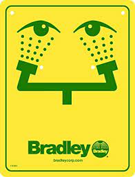 bradley 114 051 eyewash safety sign