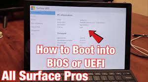 How to Enter Into BIOS / UEFI on All Microsoft Surface Pros (1,2,3,4,5,6,7,  X) - YouTube
