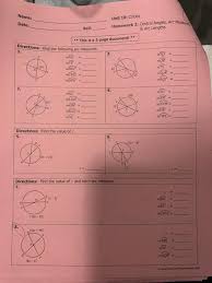Unit 10 circles homework 3 answer key. Name Unit 10 Circles Date Homework 2 Central Chegg Com