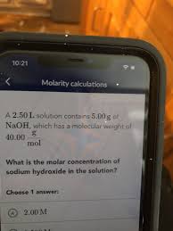 A solution is prepared by dissolving 42.23 g of nh 4 cl into enough water to make 500.0 ml of solution. 10 21 Molarity Calculations A 2 50 L Solution Chegg Com