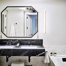 Sleek Brass Linear Bathroom Sconce