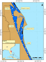 Map Of Indian River Lagoon Irl Fl The Irl Is Divided