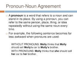 Nouns and noun phrases can typically be replaced by pronouns, such as he. Ppt Pronoun Noun Agreement Powerpoint Presentation Free Download Id 2012462