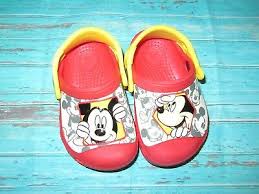 Mickey Mouse Crocs Glow In The Dark Shoes Clogs Red White