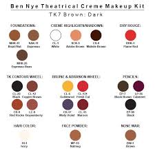 ben nye theatrical creme makeup kit tk
