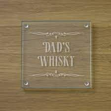 Personalised Glass Coaster Whisky Gift