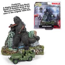 Godzilla Ground Assualt Facade With Willys Mb 1 64 Die Cast Jeep By Johnny Lighting Godzilla Ground Assault Facade With Willys Mb 1 64 Diecast Jeep By Johnny Lighting 0854pl56 17 99 Monsters In