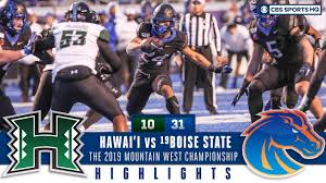 Mountain West Championship Highlights 19 Boise State Tops Hawaii 31 10 Cbs Sports Hq