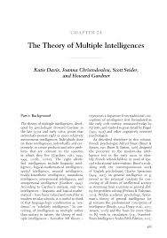 pdf the theory of multiple intelligences