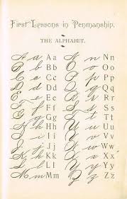 A Victorian Penmanship Chart Ca 1880 Hand Lettering
