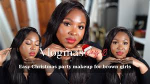 easy christmas party makeup for brown