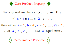 Zero Property Definition And