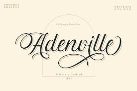 adenville calligraphy script font
