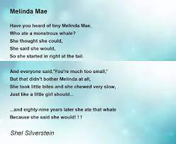melinda mae poem by shel silverstein