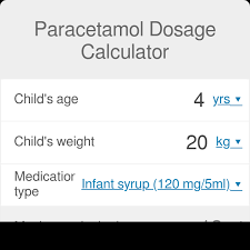 paracetamol dosage calculator