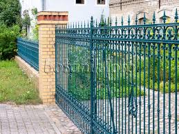 Image Blue Cast Iron Garden Fence With