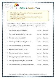 Active Passive Sentences Worksheets Odmartlifestyle Com