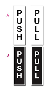push pull door signs