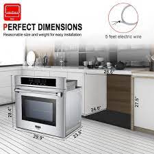 Gasland Chef 30 In 4 8 Cu Ft Built In Single Electric Wall Oven Self Cleaning In Stainless Steel Silver
