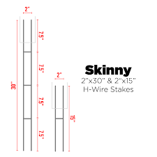 specialty 2 skinny stakes 2 x 15