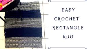 easy crochet rectangle rug crochet
