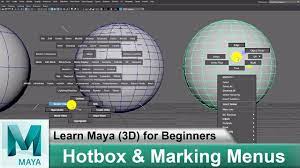 What is Hotbox & Marking Menus in Maya | Learn Maya 3D Animation for  Beginners Tutorials #49 - YouTube