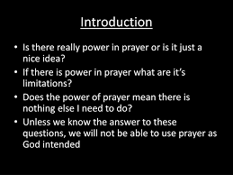 power of prayer powerpoint presentation