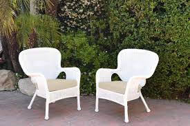 Windsor White Resin Wicker Chair