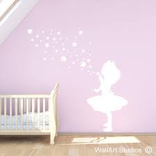 little bubble girl wall art stickers
