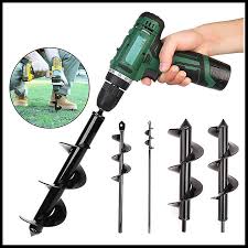 9 Sizes Garden Auger Drill Bit Tool
