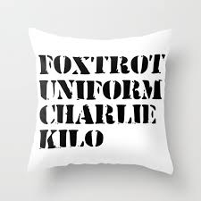 army funny sayings throw pillow by