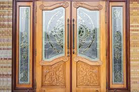 installing wooden glass doors