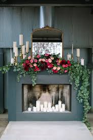 Fireplace And Mantel Wedding Backdrops