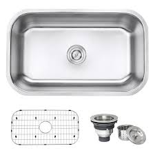 Get free shipping on qualified stainless steel sinks or buy online pick up in store today in the kitchen department. Ruvati 30 In Single Bowl Undermount 16 Gauge Stainless Steel Kitchen Sink Rvm4250 The Home Depot