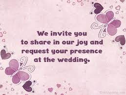 wedding invitation messages and es