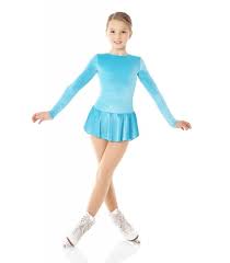 Mondor Born To Skate Glitter Figure Skating Dress 2711 Blue Ice Glitter Size 4 6