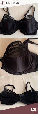 Black Mesh With Sequin Cacique Bra Size 42dd Black Mesh With