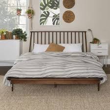 Modern Boho Solid Spindle Queen Bed