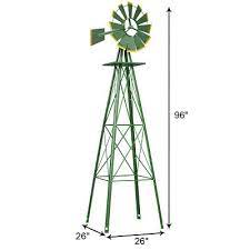 8ft Tall Windmill Ornamental Wind Wheel