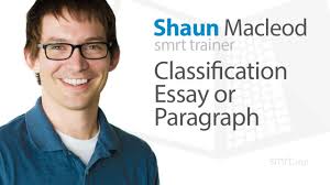 Classification Essay Or Paragraph