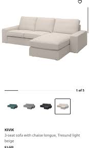 Kivik So3 With Chaise Longue Hillared