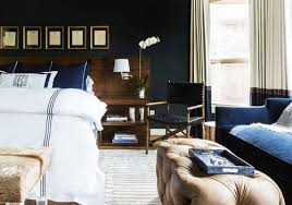 decorate with navy blue in the bedroom