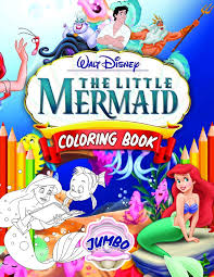 How to draw and color the little mermaid step by step easily? The Little Mermaid Coloring Book Jumbo The Little Mermaid Coloring Book Disney My Little Mermaid Coloring Books For Girls With Exclusive Images Buy Online In Guernsey At Guernsey Desertcart Com Productid 124176754